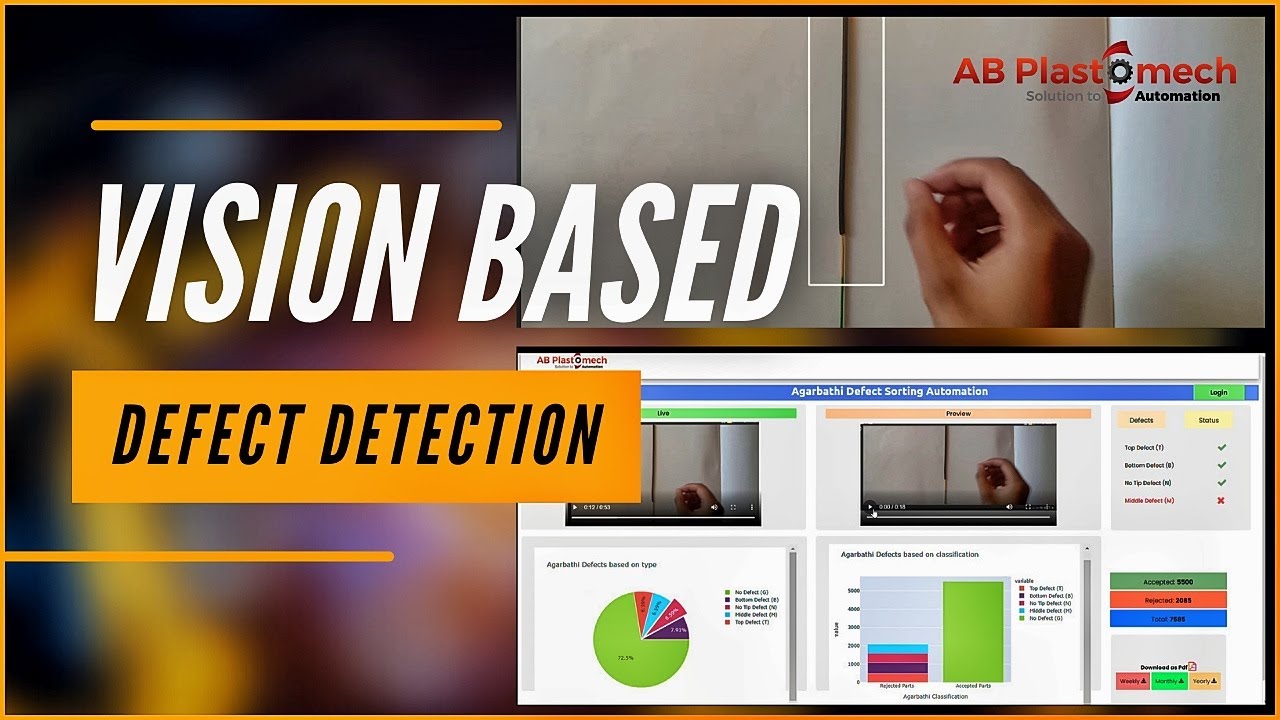 AI ML Based Agarbathi Defect Detection  AB Plastomech
