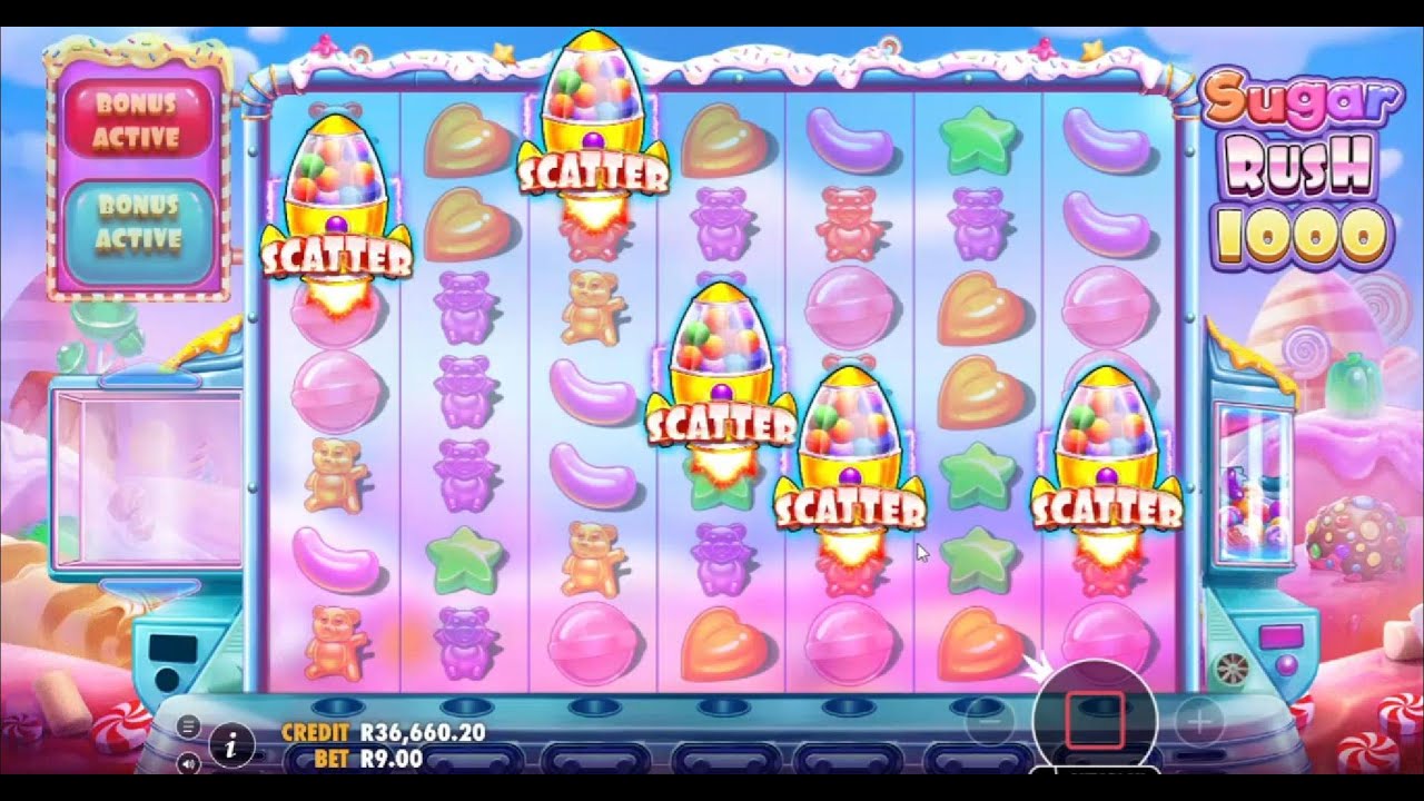 SUGAR RUSH 1000- GOT 5 SCATTERS!
