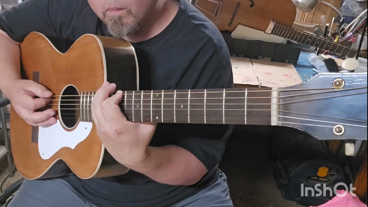 1960s Silvertone 621 X-Brace Conversion Refinished Top and Back Harmony Chicago
