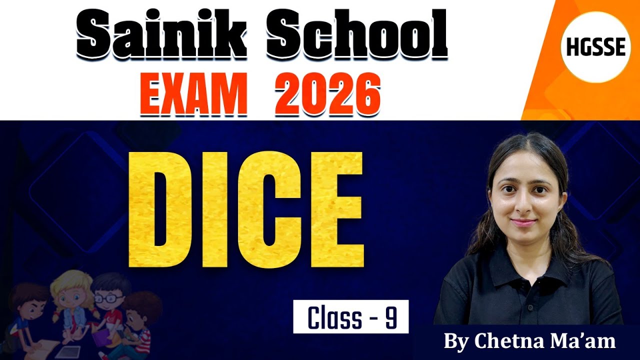 Sainik School Class 6th | Intelligence | DICE | Sainik School Entrance Exam 2026 | HGSSE