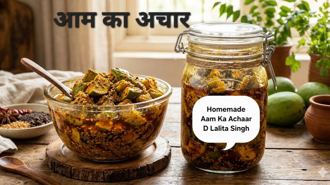 कच्चे आम का अचार | कैरी का अचार | आम का तीखा खट्ठा अचार | Mango pickle U.P style