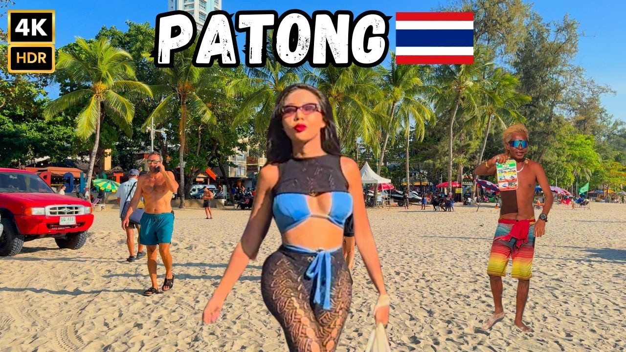 [4K HDR] Patong 🇹🇭 Evening Vibes Walking Tour &mdash; Beach & Bangla Road | Phuket 2026