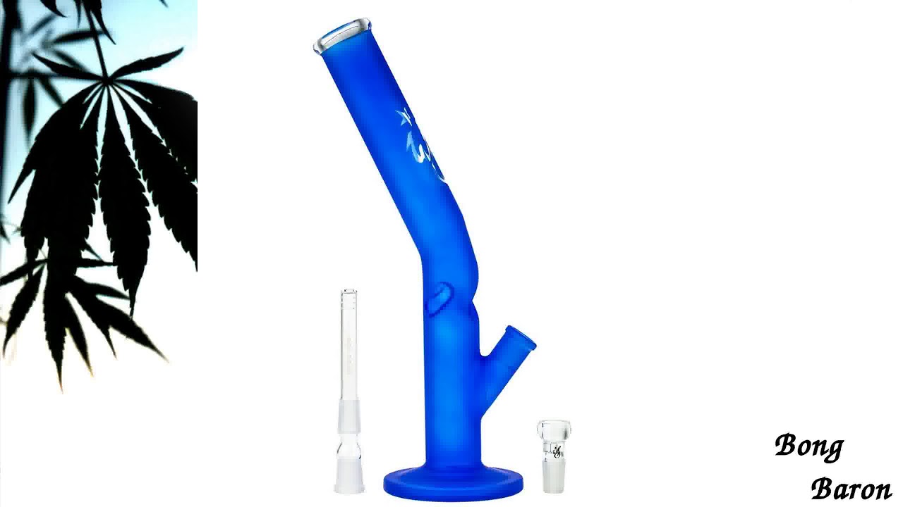 WS TX Burner Colored Glass Ice Bong | Blue
