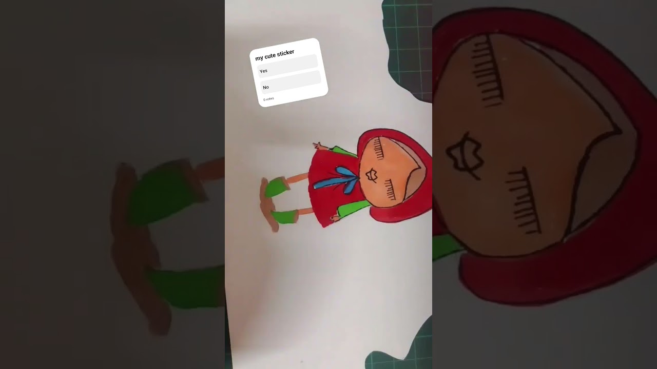 Little red riding hood sticker #shortsvideo #art #papercraftdiy #diypapercraft