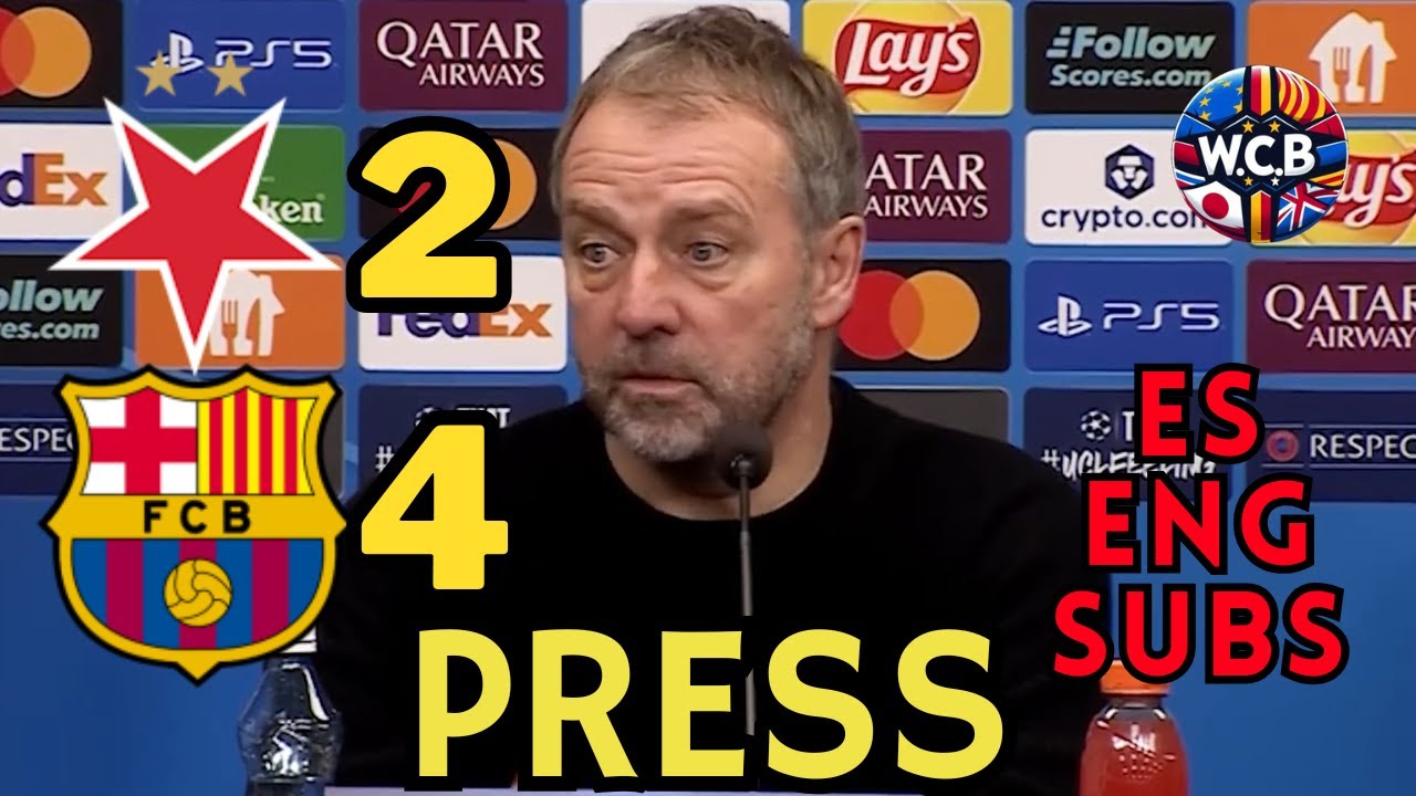 FLICK PRENSA SLAVIA DE PRAGA 2 - 4 FC BARCELONA CHAMPIONS J7 | ES + ENG SUBS