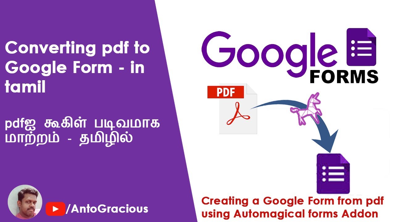 How to convert pdf file to Google Form using Automagical Forms Addon - in Tamil