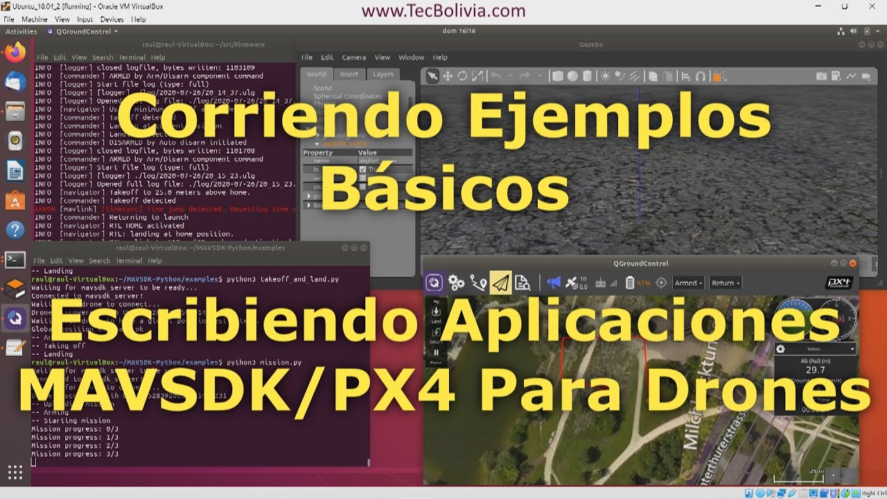 10. Corriendo ejemplos MAVSDK-Python básicos 1 (Escribiendo Aplicaciones MAVSDK/PX4 Para Drones)