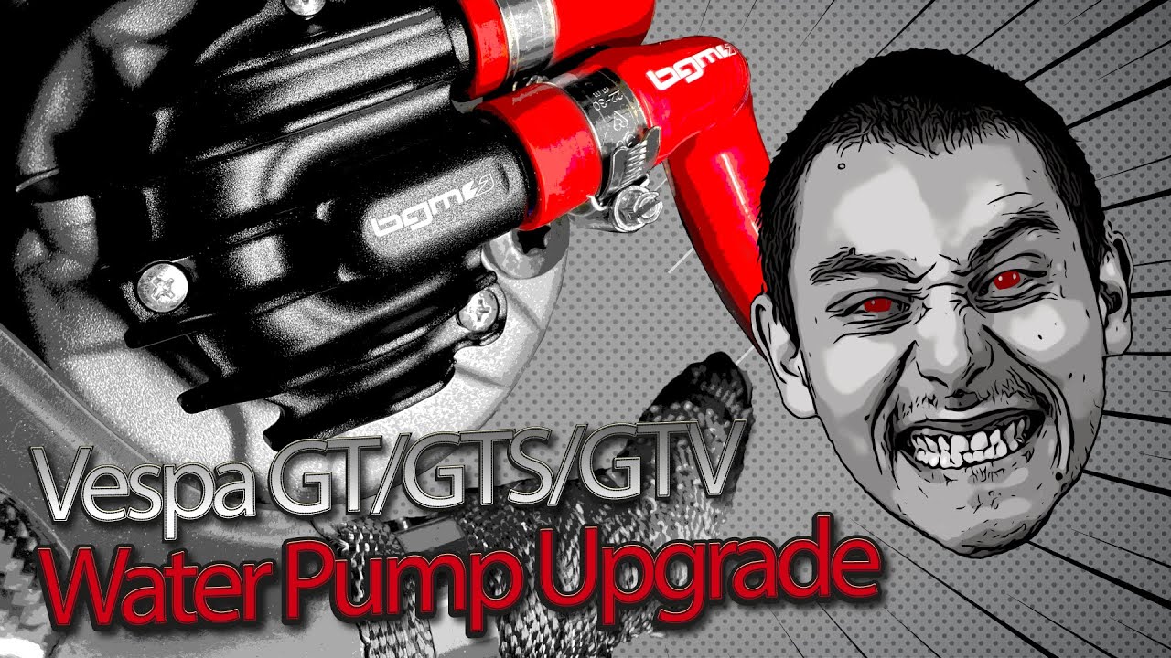 Water Pump RED HOSES! Upgrade/Rebuild - Vespa GT/GTS/GTV