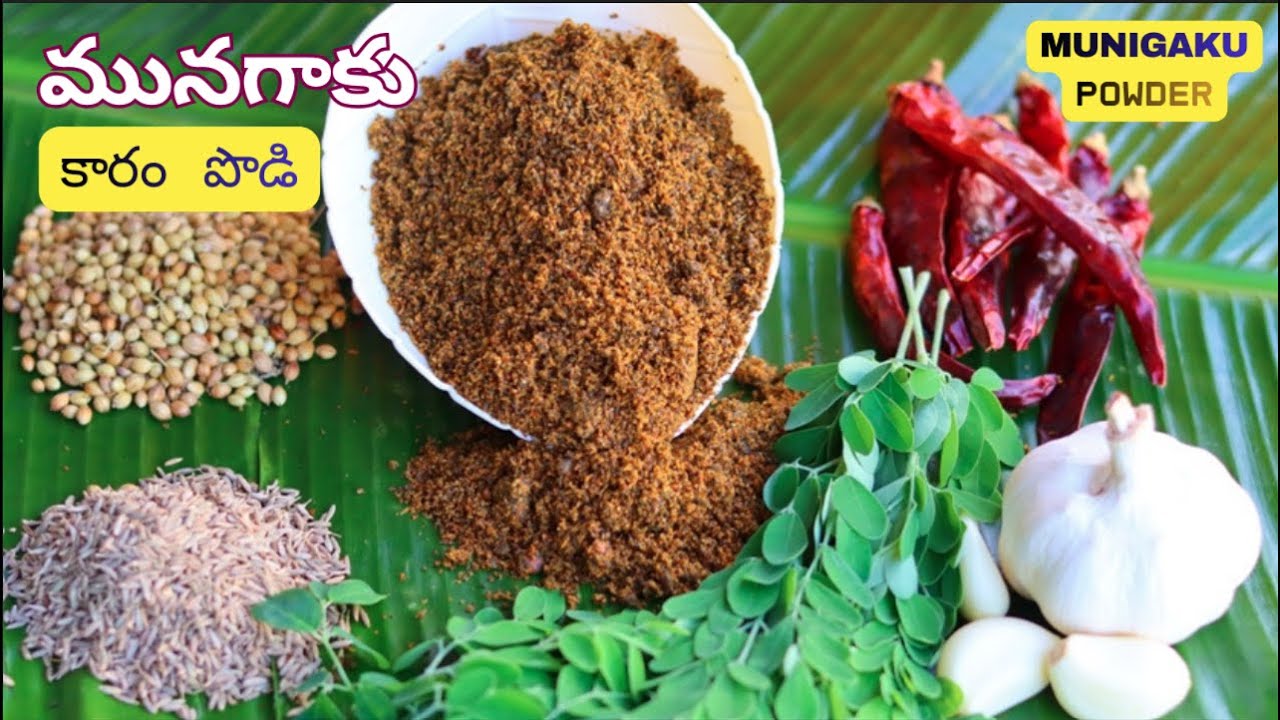 ఎన్నో వందల వ్యాధులని నయం చేసే మునగాకుతో రుచికరమైన కారంపొడి | Munagaku Podi | Drumstick Leaf Powder