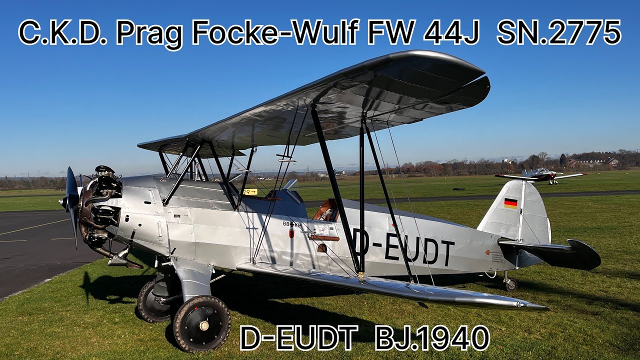 Focke-Wulf Fw 44J Stieglitz D-EUDT SN.2775 walk around inside out and flight November 19, 2024