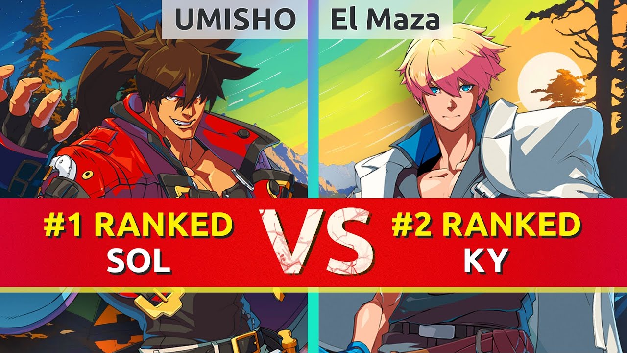 GGST ▰ UMISHO (#1 Ranked Sol) vs El Maza | Dany (#2 Ranked Ky). High Level Gameplay