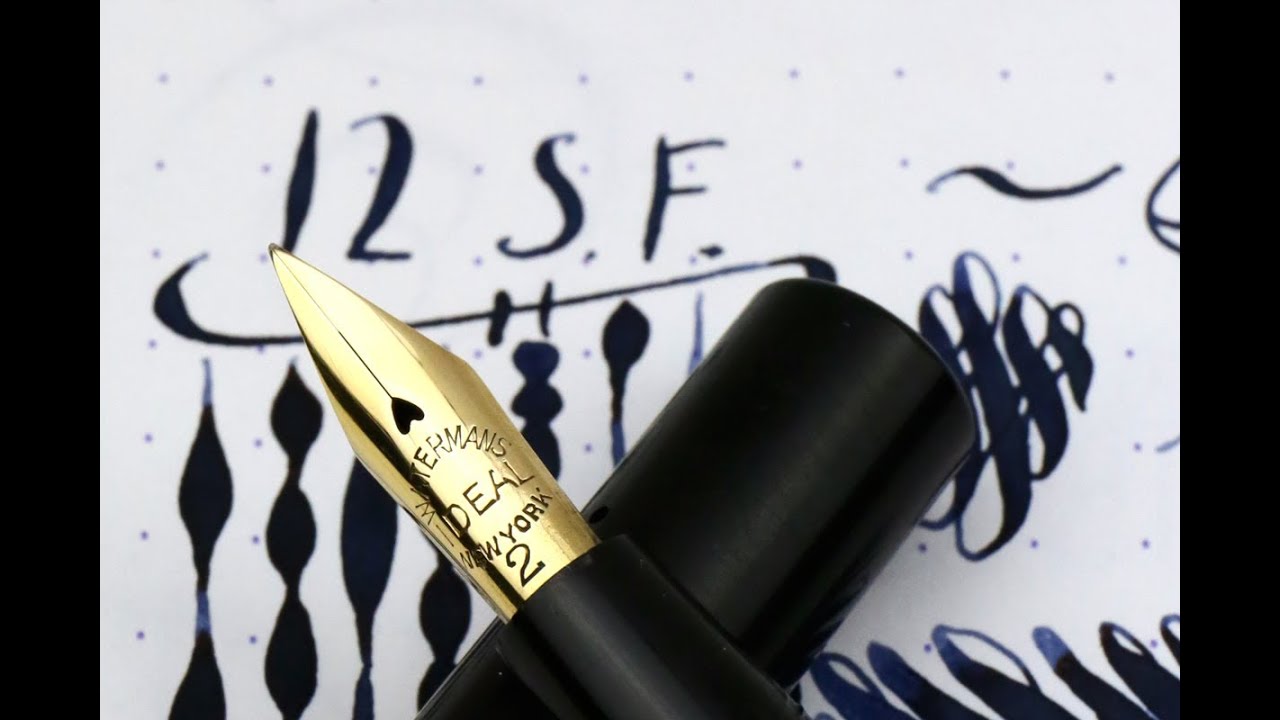 Waterman's 12 S.F. (Sleeve Filler) - #2 IDEAL Flexible Nib - huge line variation