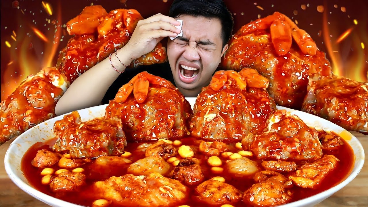 PEDAS MEMATIKAN! MUKBANG BASO ACI BERANAK CABE MERCON + BASO ACI TULANG RANGU JUMBO