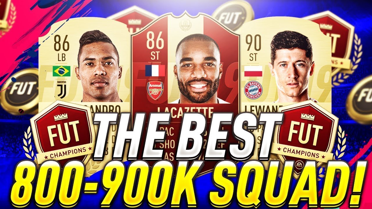 THE BEST OVERPOWERED 800K TO 900K HYBRID FUT CHAMPIONS SQUAD BUILDER! FIFA 19 Road To Glory #14