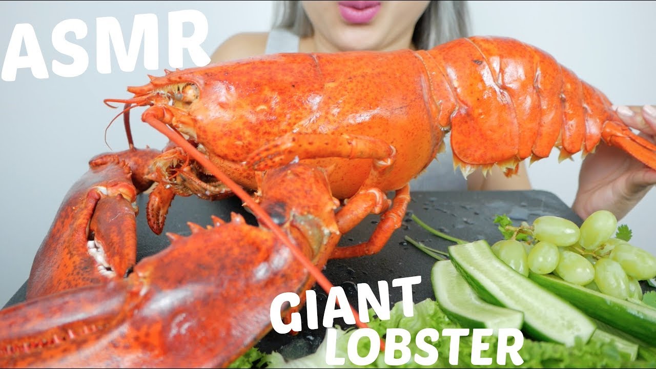 GIANT 6LB LOBSTER | ASMR MUKBANG *NO TALKING Eating Sounds | N.E Let's Eat