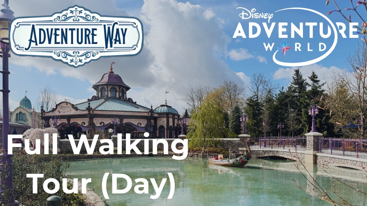 Adventure Way & Adventure Bay Full 4K Walkthrough (Day) | Disney Adventure World - Disneyland Paris