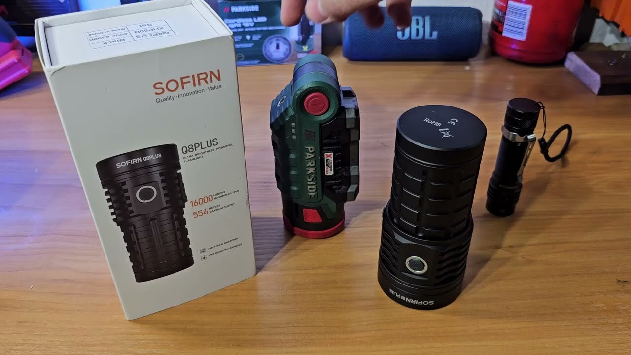 Sofirn Q8 Plus - 16000 Lumenów flashlight Test Bardzo Mocna latarka !!!!!