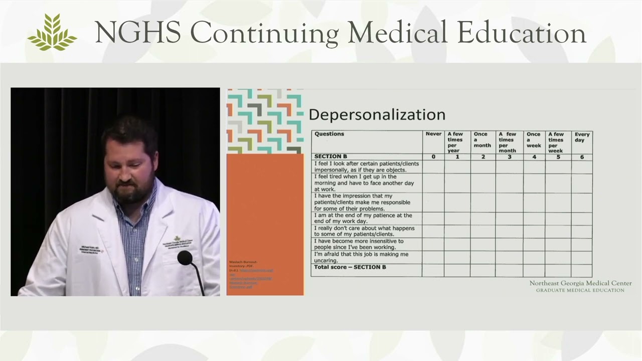IM Grand Rounds: Burnout and Mental Health in Healthcare
