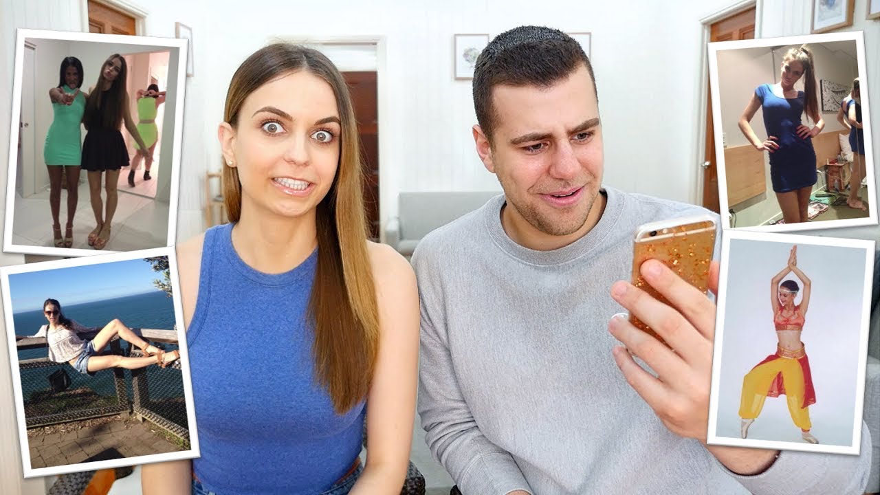 REACTING TO MY GIRLFRIEND'S OLD PHOTOS!