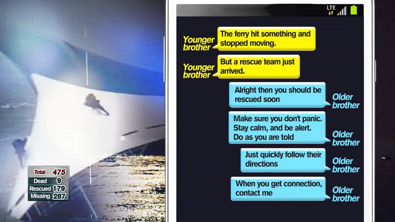 Passengers texted from ferry as it was sinking