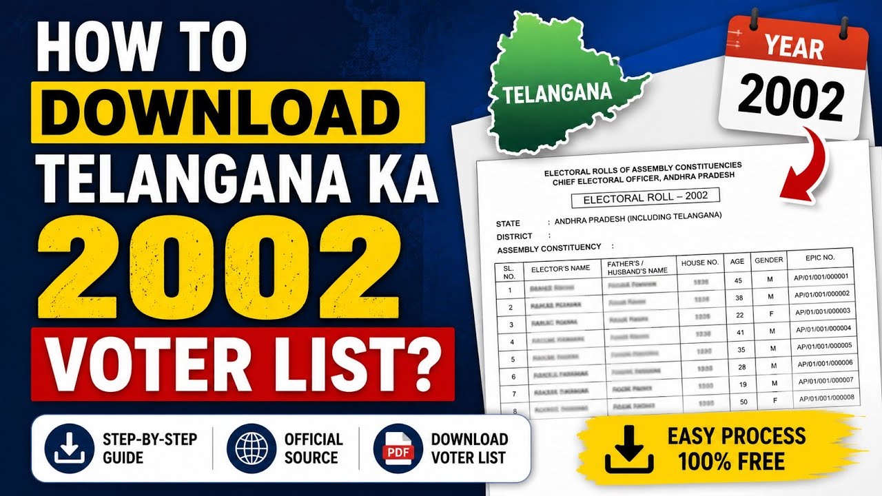 How To Download Telangana 2002 Voter List Online