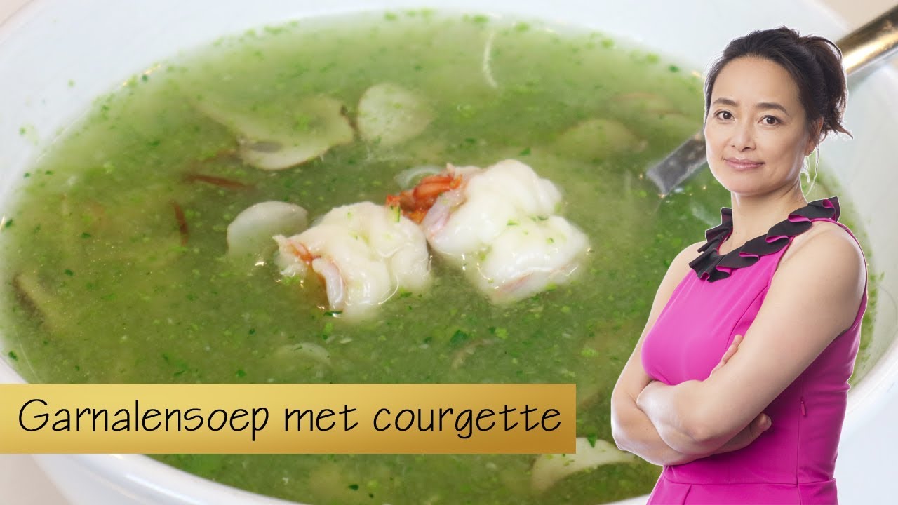 Garnalensoep met courgette