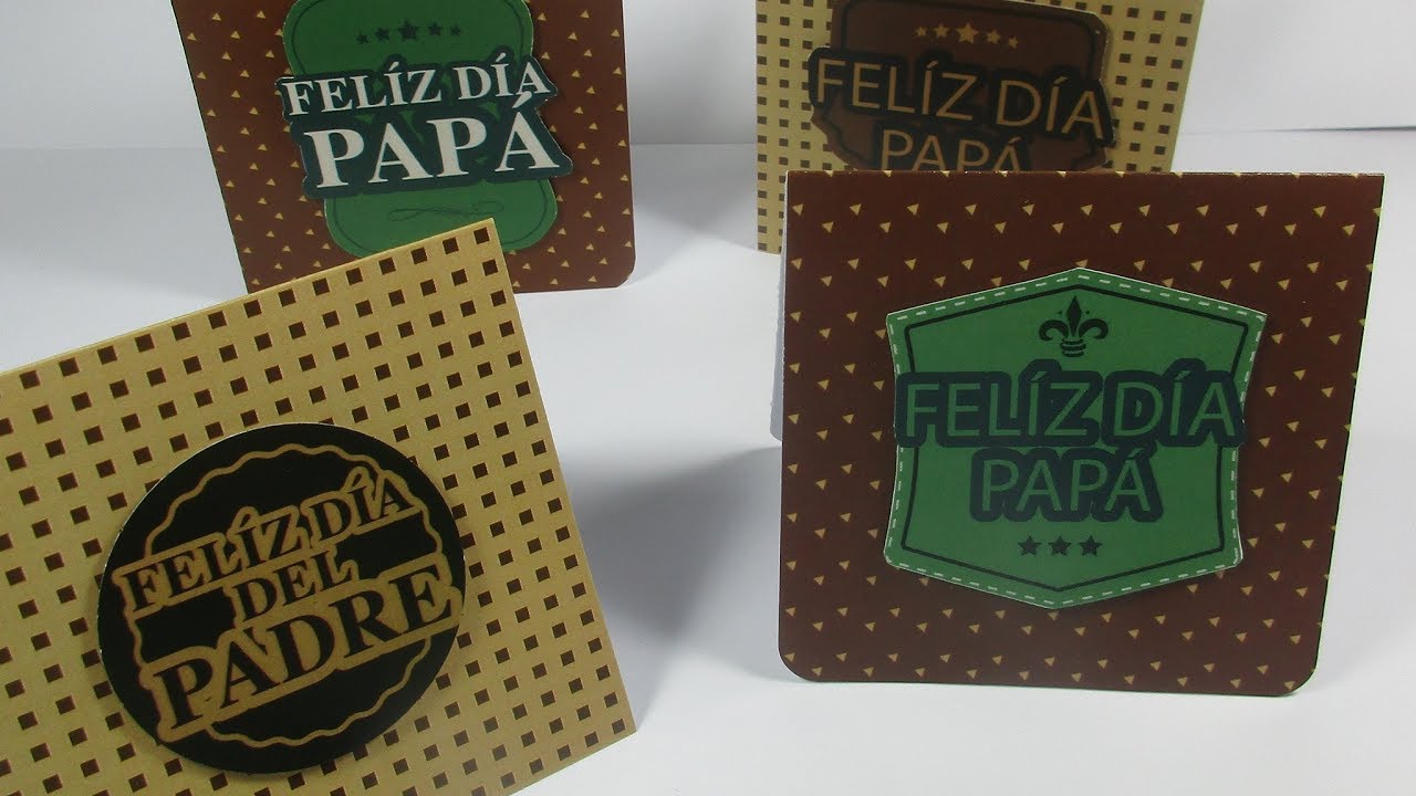 82.Tutorial Mini Tarjetas para el Día del Padre. Scrap en Español