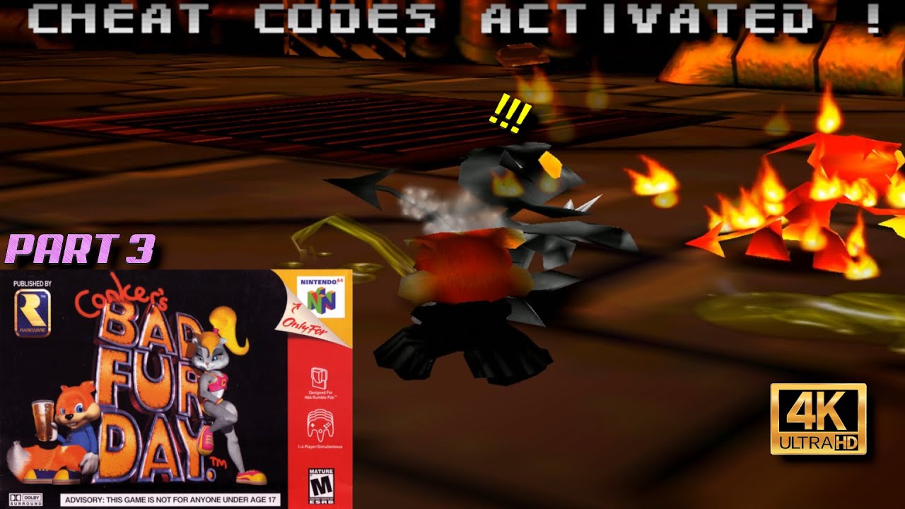 Conker's Bad Fur Day | N64 | Part 3 | Cheat Codes Activated | NEO Conker