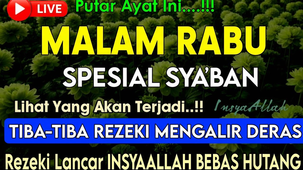 Putar Ayat ini Di Bulan Sya'ban - Segala Hajad Dikabulkan, Rezeki Mengalir Deras, Aamiin
