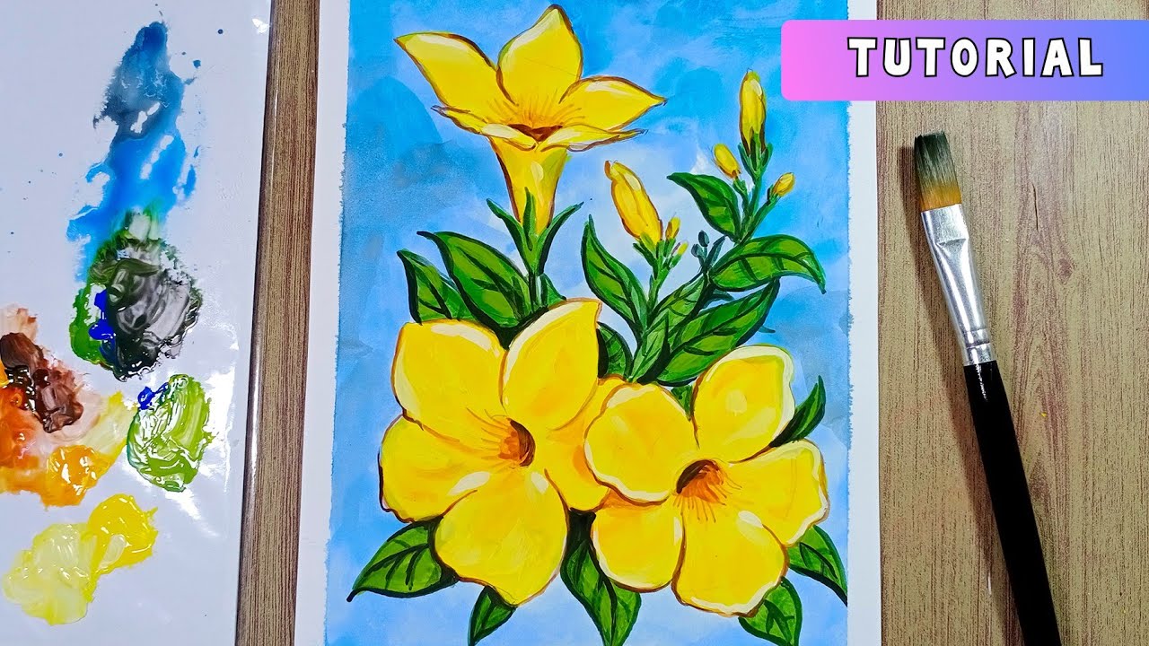 LUKISAN BUNGA ALAMANDA