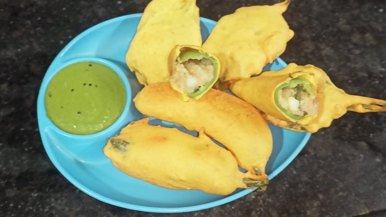 Mirchi or palak ka bhjiya 