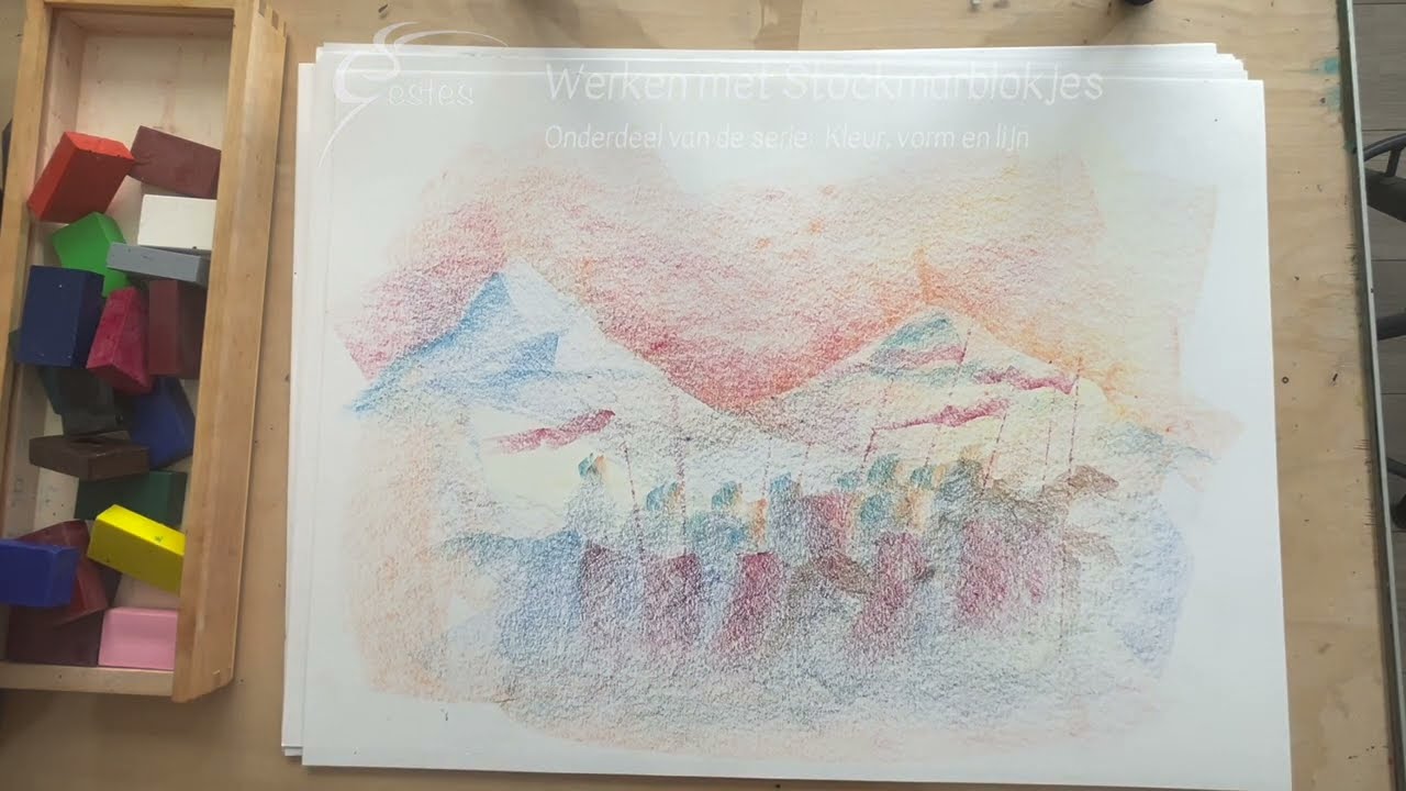 Drawing with Stockmar wax blocks - Army