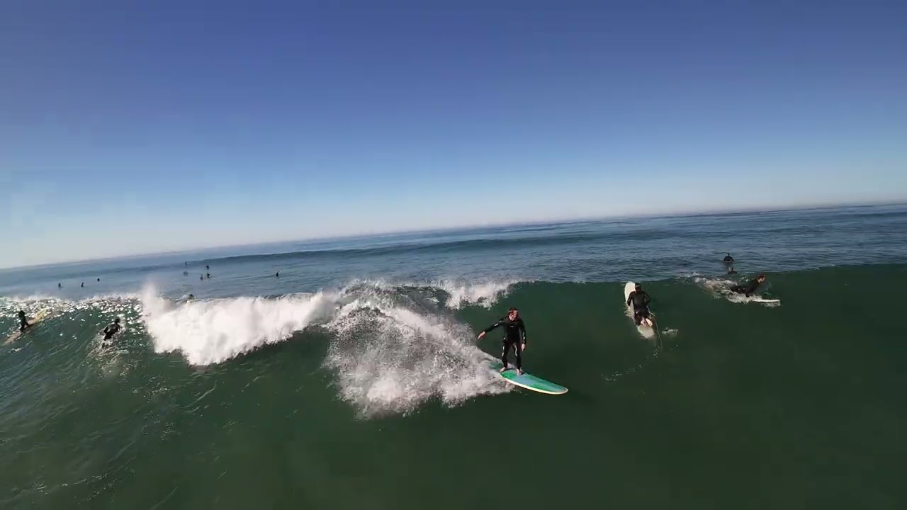 02/08/26 09:26-11:02 Encinitas Coast Morning Surfing Action from San Diego Surf Beautiful Windy 4k