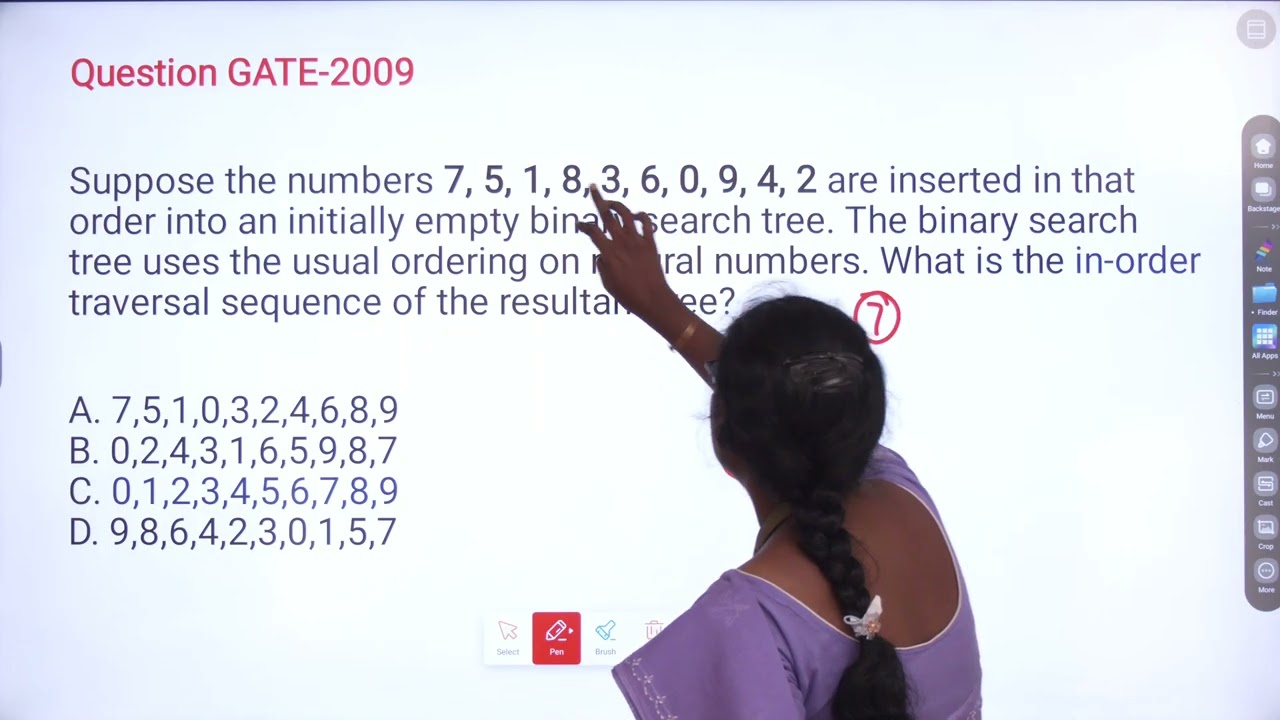 GATE CLASS 2025 - 2026 - DATA STRUCTURE - TREE TRAVERSAL - Ms.NRG.SREEVANI - S.A.ENGINEERING COLLEGE