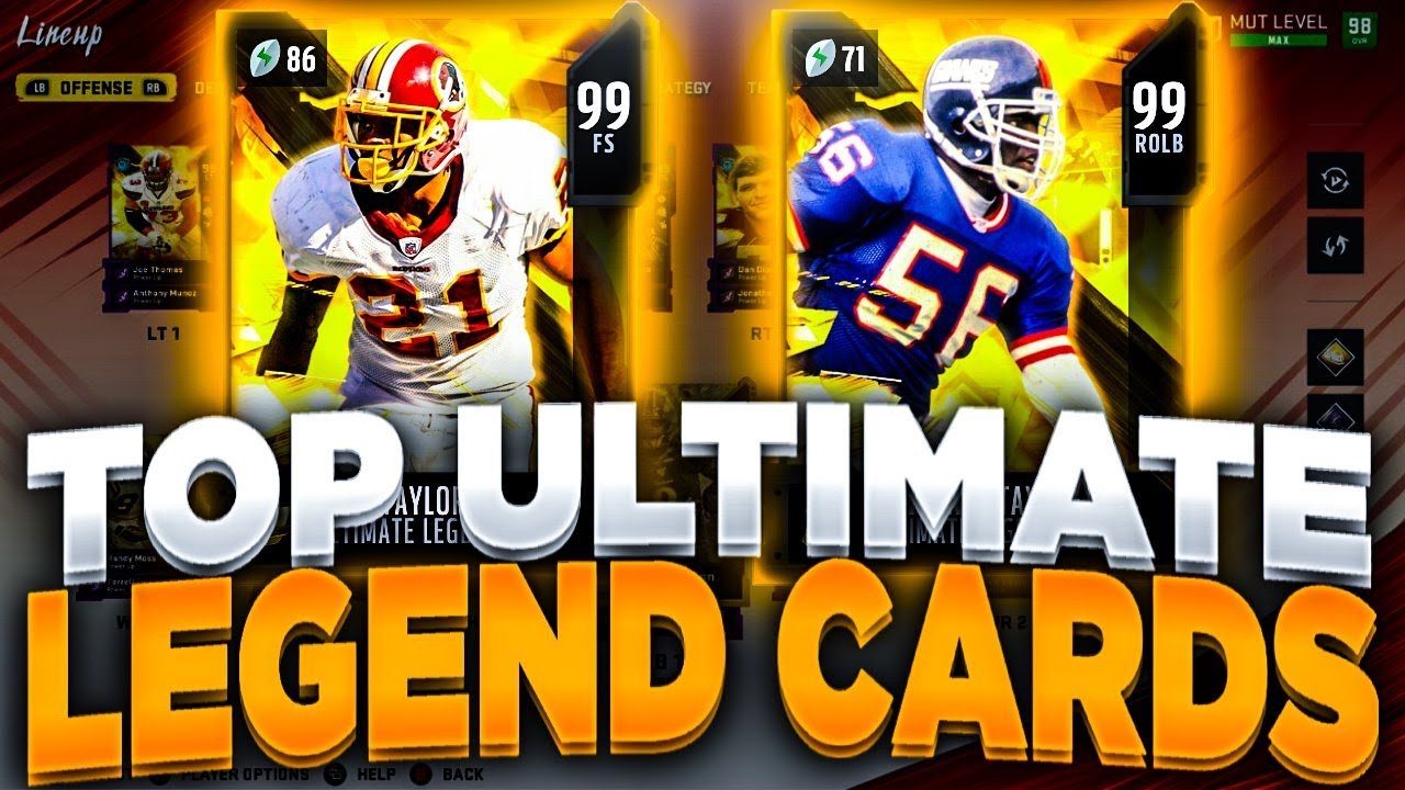 TOP ULTIMATE LEGEND CARDS YOU NEED!! | RANKING ULTIMATE LEGEND CARDS MADDEN 20 ULTIMATE TEAM (P2)!!