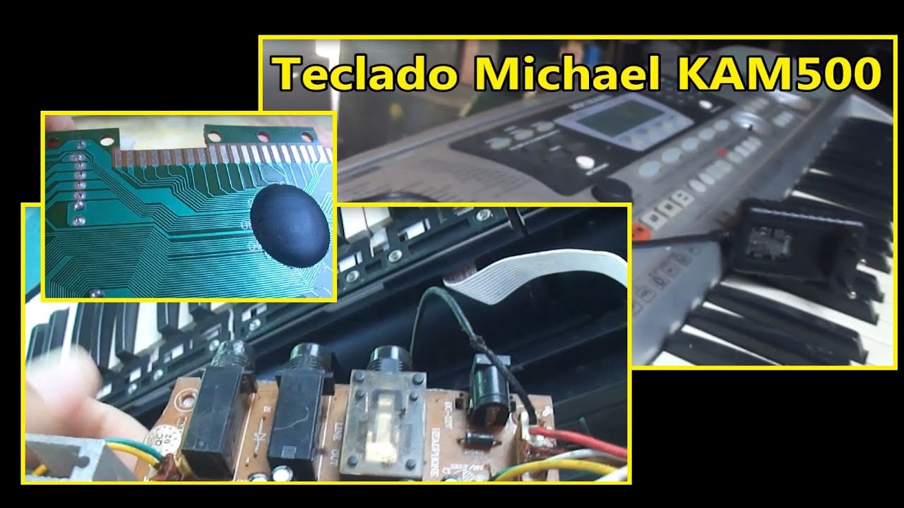 Defeito e conserto Teclado Michael KAM500