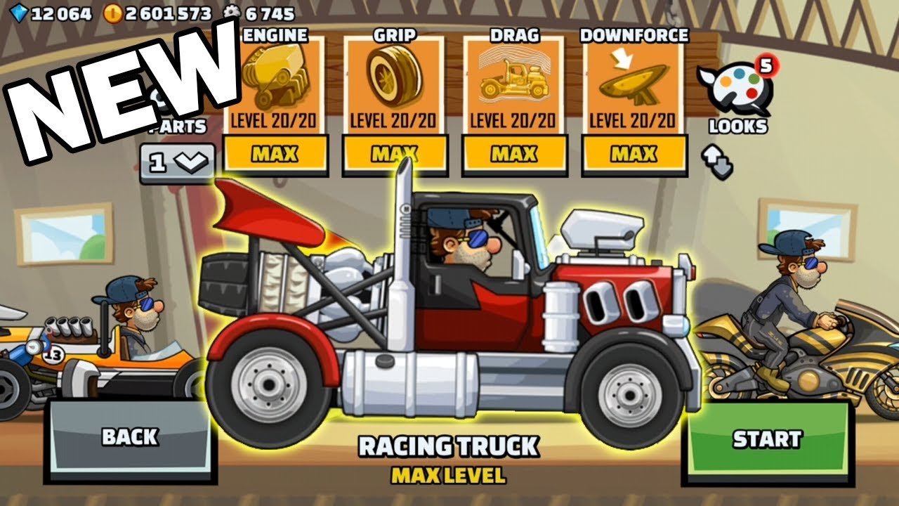 New RACING TRUCK Fully Upgraded | Hill Climb Racing 2