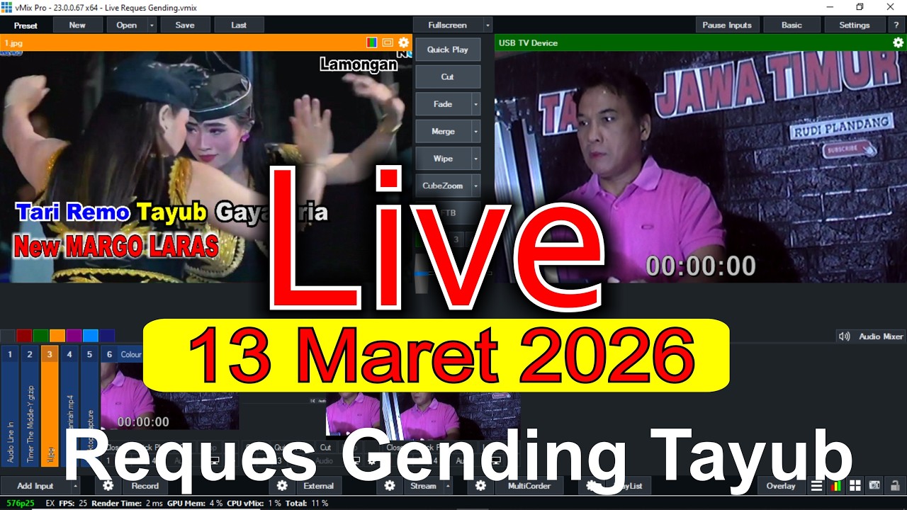 Live Streaming reques gending tayub jawa timur 13 Maret 2026