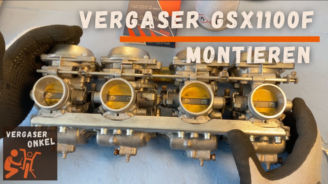 Vergaser Suzuki GSX1100F montieren, ausf&uuml;hrlich erkl&auml;rt vom Vergaseronkel