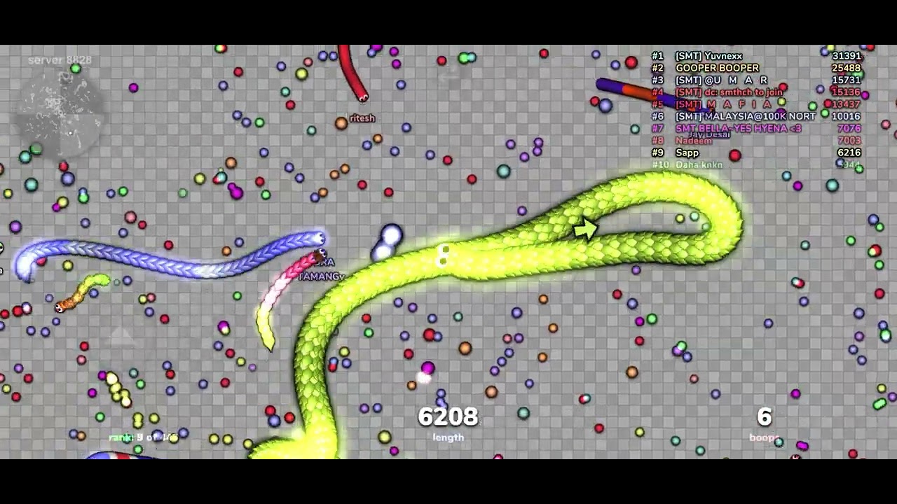 Snake game with super new effects 