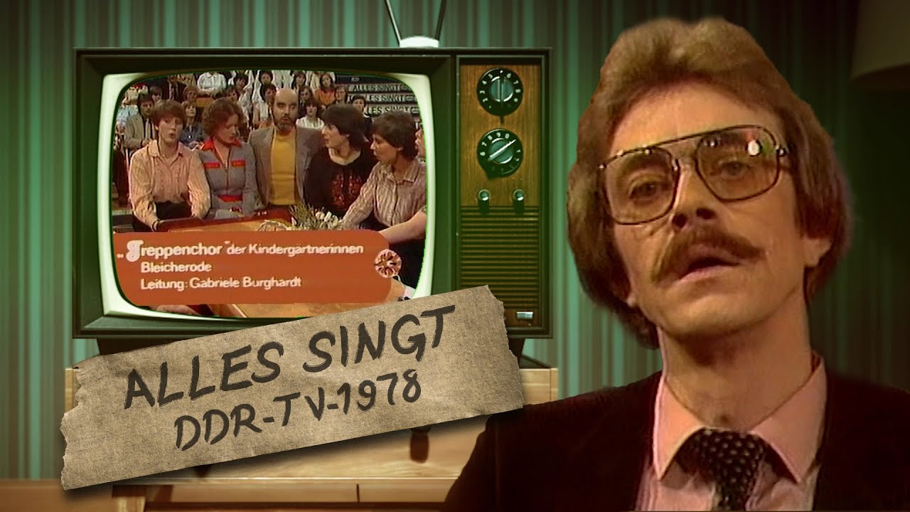DDR Fernsehen 1978 Treppenchor Bleicherode bei Alles singt sozialistischer Jahresrückblick Silvester