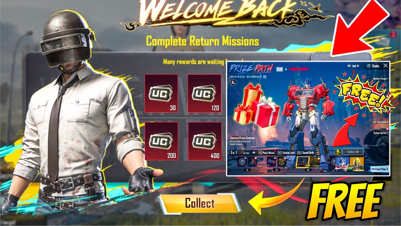😍TRICK 600+ UC IN BGMI - UNLIMITED UC EARN TIPS & TRICKS - FREE TRANSFORMERS PRIZE PATH WITH PROOF
