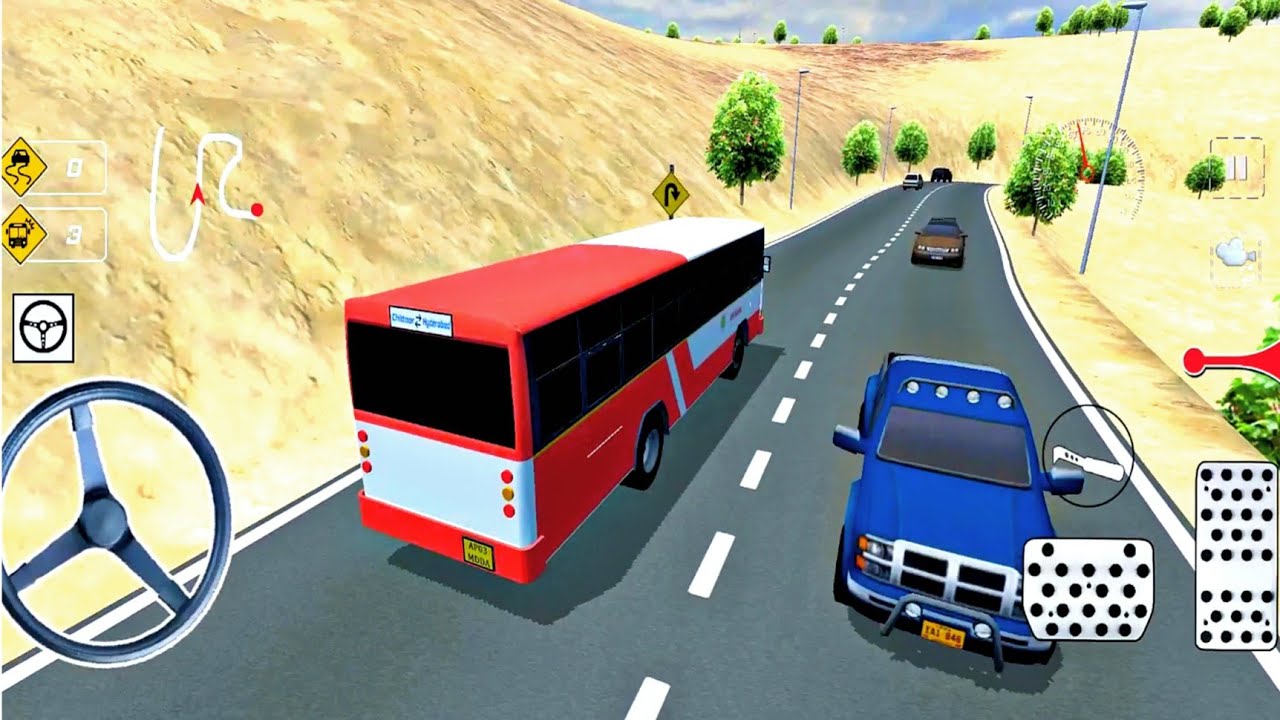 RTC Bus Driver : Ghat Road Drive Chittoor to Hyderabad - Android Gameplay