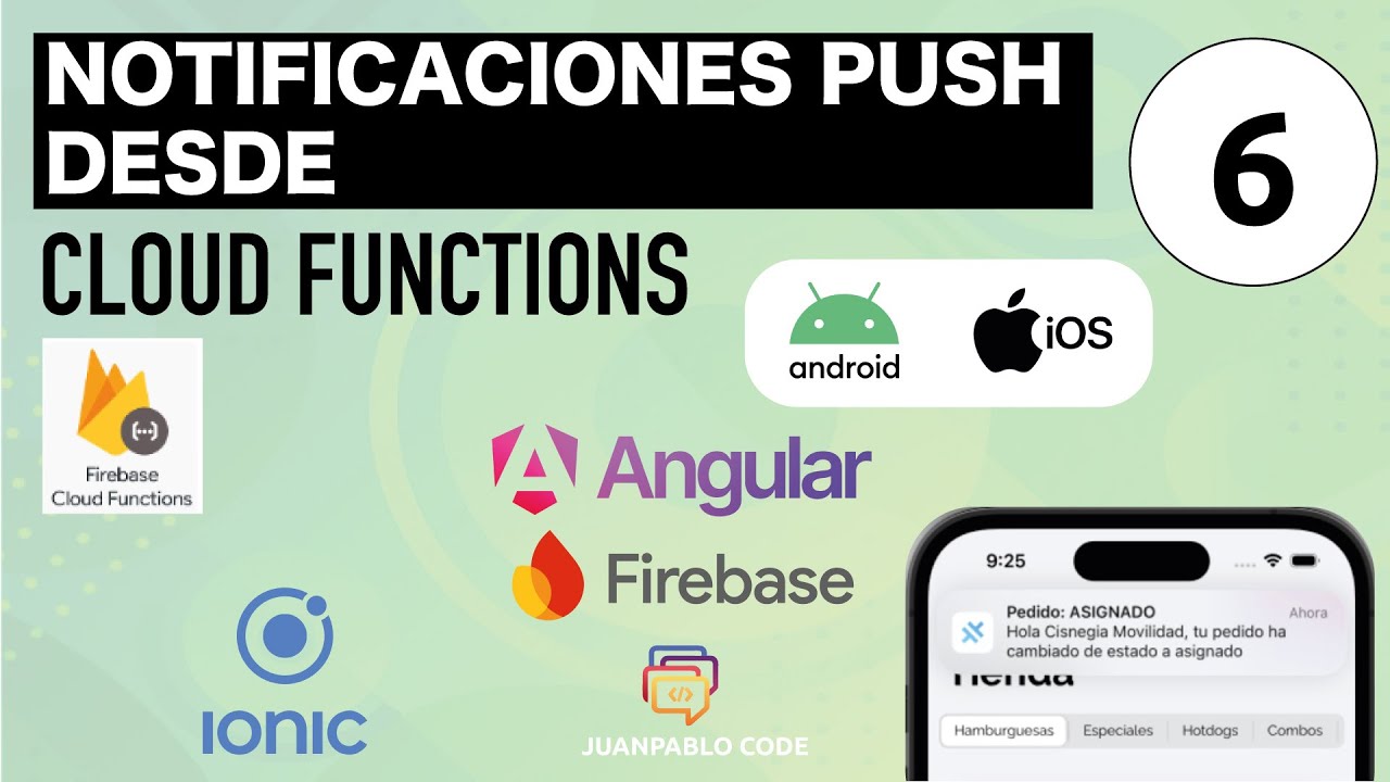 Enviar notificaciones push desde Cloud Functions de Firebase.