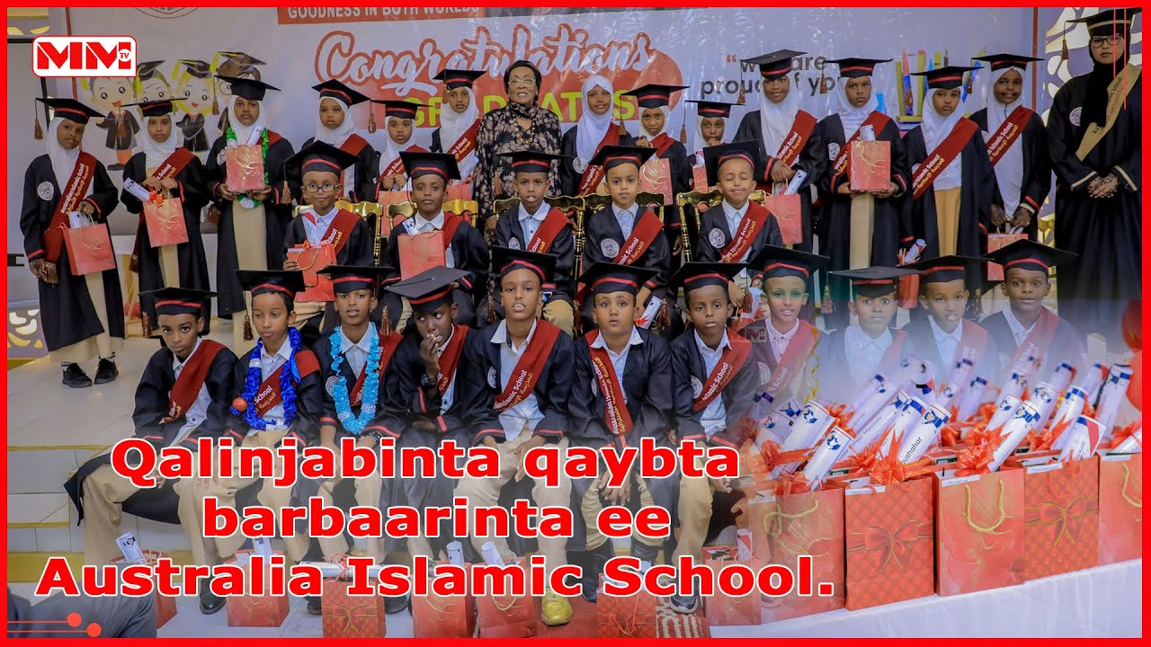 Xaflada qalin jabinta ardayda KG3 iyo fasalka 4aad ee dugsiga Australian Islamic School.