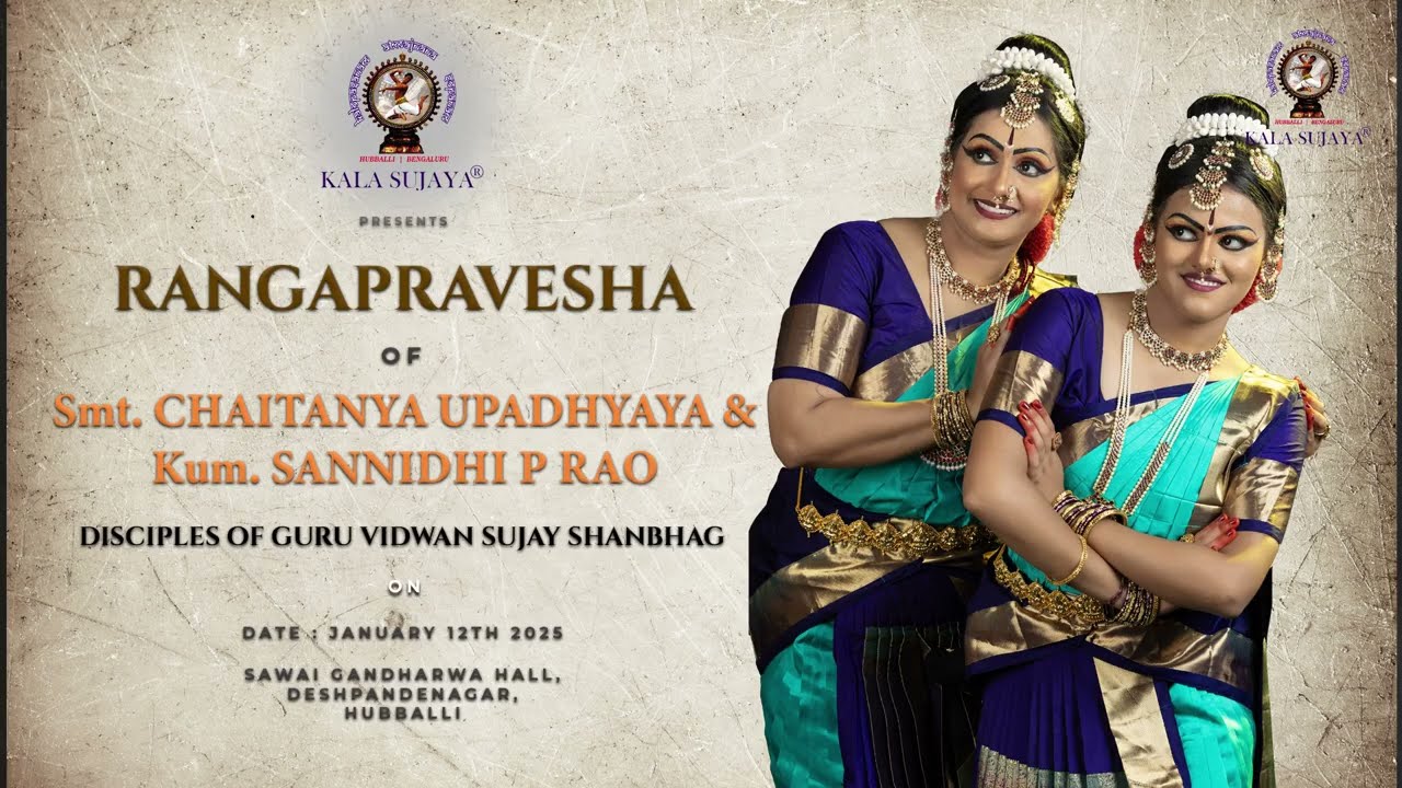 Rangapravesha of Smt. Chaitanya Upadhyaya & Kum.Sannidhi P Rao. Dashakada  Sambhrama 9