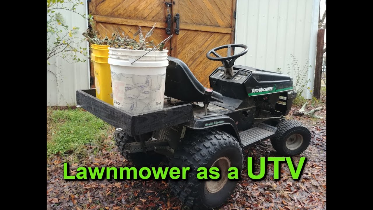 Riding Lawnmower Converted to a Utility Vehicle (UTV)