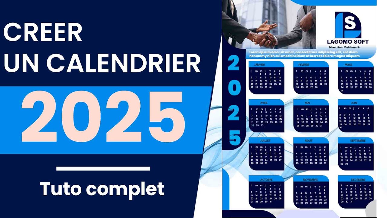 CALENDRIER 2025 - Comment créer un calendrier facile avec Adobe Illustrator