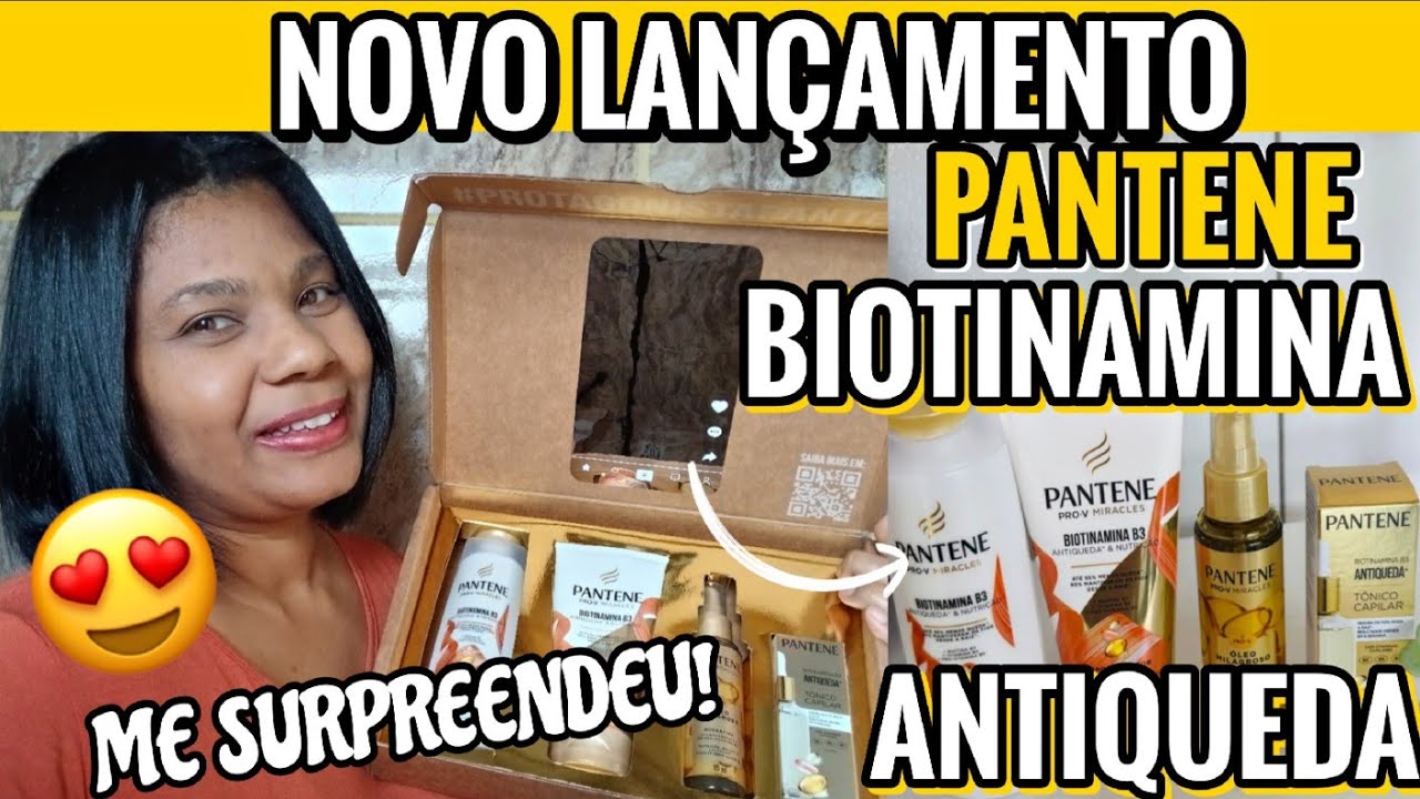TESTEI A NOVA LINHA BIOTINAMINA B3: Antiqueda  e Nutrição! LANÇAMENTO PANTENE!😍💛