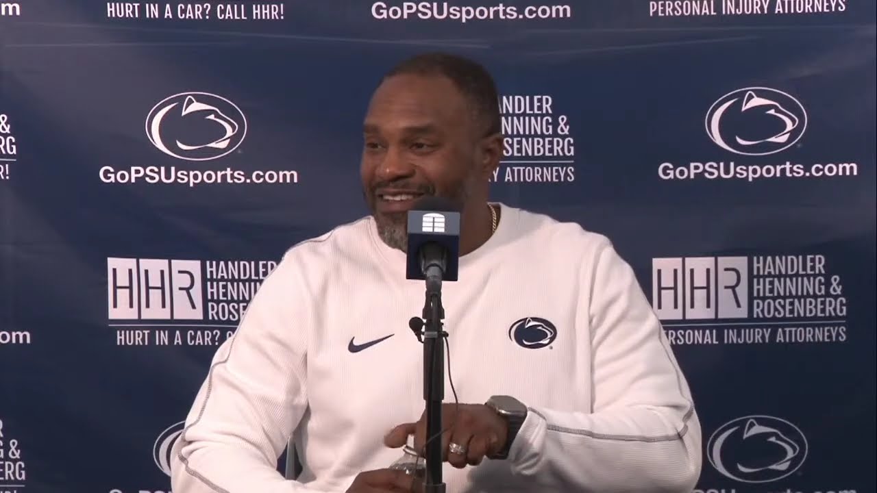 Penn State Football Press Conference with Running Backs Coach Stan Drayton